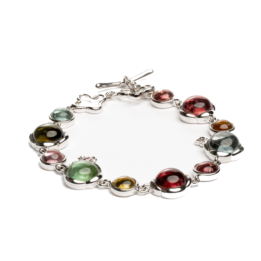 Armband Armkette Turmalin Bunt 925 Sterling Silber